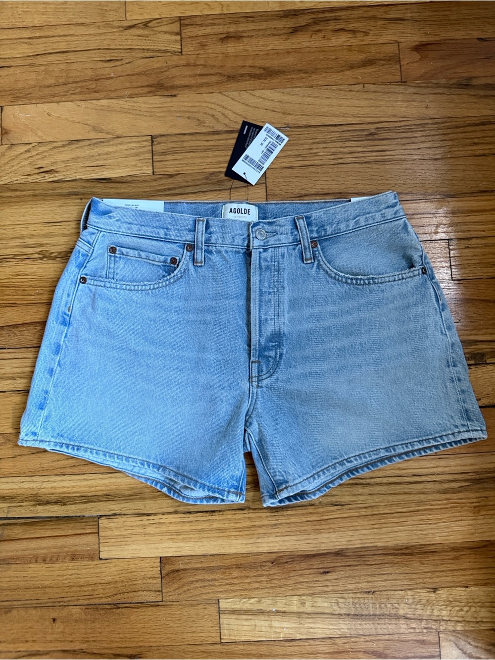 AGOLDE Long Parker Denim Shorts NWT